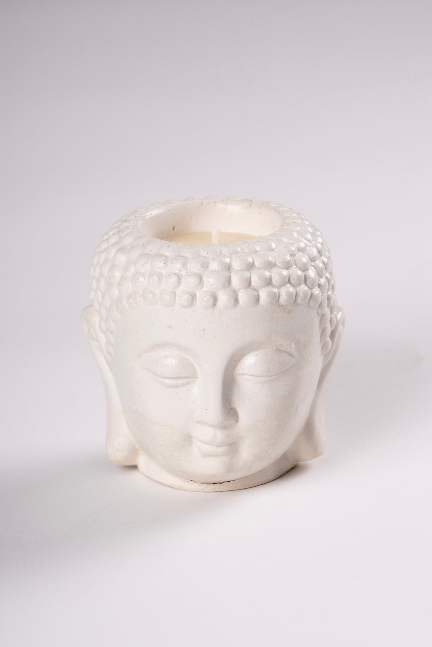 White Buddha Candle